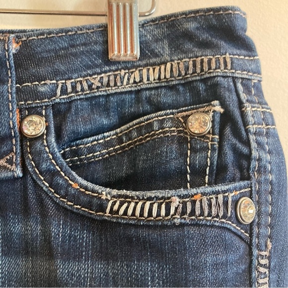 ROCK REVIVAL  Sz 30 Kathy Embellished Rhinestone Slim Leg Skinny Mid-Rise Jeans - Picture 14 of 16